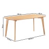 Large Oak Modern  Dining Table - Seats 4 - Anders