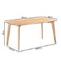 Large Oak Modern  Dining Table - Seats 4 - Anders