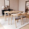 Large Oak Modern  Dining Table - Seats 4 - Anders