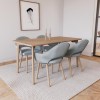 Large Oak Modern  Dining Table - Seats 4 - Anders