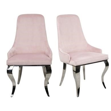 baby pink velvet chair