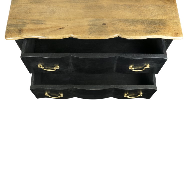 Angelique Matt Black French Style Chest of Drawers