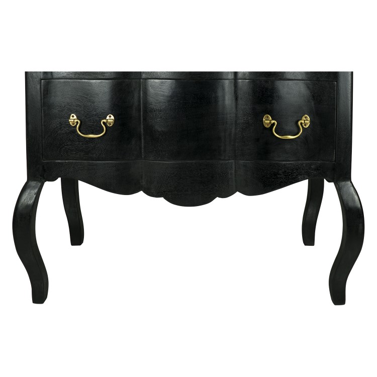 Angelique Matt Black French Style Chest of Drawers