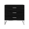 Black Chest of 3 Drawers - Kaia