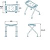 White Adjustable Shower Stool - Croydex 