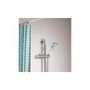 Croydex Chrome  Round Adjustable Height Slide Rail Kit with Hand Shower