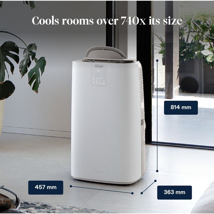 Delonghi A+ AP98 Pinguino 11500 BTU Quiet Mobile Air Conditioner - GentleJet & Low Energy