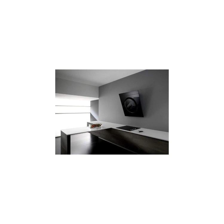 Elica Display iO Angled 80cm Chimney Hood in Black Glass *Reduced to Clear*