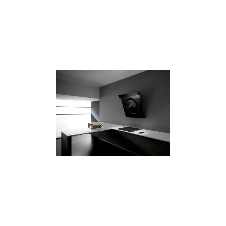 Elica Display iO Angled 80cm Chimney Hood in Black Glass *Reduced to Clear*
