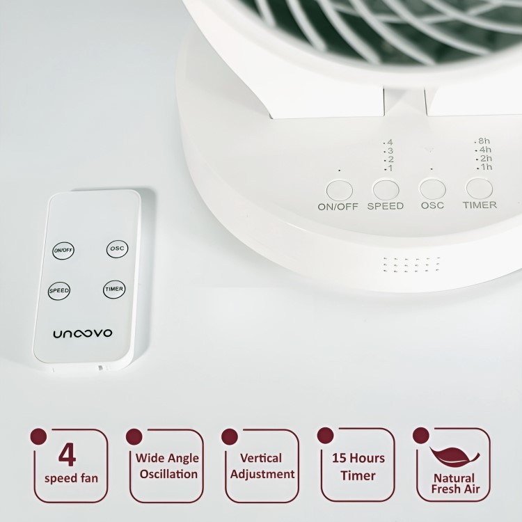 7 Inch Oscillating Desk Fan - Powerful & Compact
