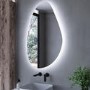 Pebble Backlit Heated Bathroom Mirror with Lights 600 x 1000mm - Apollo