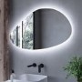 Pebble Backlit Heated Bathroom Mirror with Lights 600 x 1000mm - Apollo