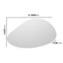 Pebble Backlit Heated Bathroom Mirror with Lights 600 x 1000mm - Apollo