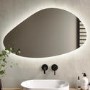 GRADE A1 - Pebble Backlit Bathroom Mirror with Battery Operated Lights 600 x 1000mm- Apollo