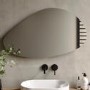 GRADE A1 - Pebble Backlit Bathroom Mirror with Battery Operated Lights 600 x 1000mm- Apollo