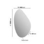 GRADE A1 - Pebble Backlit Bathroom Mirror with Battery Operated Lights 600 x 1000mm- Apollo