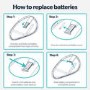 Pebble Backlit Bathroom Mirror with Battery Operated Lights 500 x 800mm - Apollo