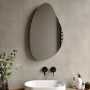 GRADE A1 - Pebble Backlit Bathroom Mirror with Battery Operated Lights 500 x 800mm - Apollo