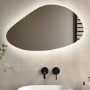 GRADE A1 - Pebble Backlit Bathroom Mirror with Battery Operated Lights 500 x 800mm - Apollo