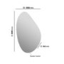 GRADE A1 - Pebble Backlit Bathroom Mirror with Battery Operated Lights 500 x 800mm - Apollo