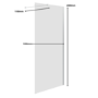 1200mm Frameless Wet Room Shower Screen - Corvus