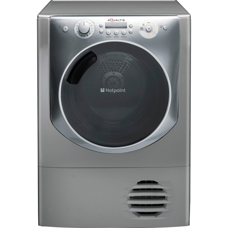 Hotpoint AQC9BF7S1 Aqualtis 9kg Freestanding Condenser Tumble Dryer - Silver