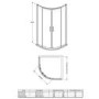 GRADE A1 - Quadrant 800mm Shower Enclosure- Fiji