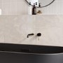 Grade A1 - 2 Tone Black and Brushed Brass Wall Mounted Basin and Bath Tap Pack - Arissa