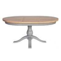 Genoa Grey Farmhouse Extendable Round Dining Table - Willis and Gambier Range