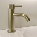 A1/ARBBFCBMWW GRADE A1 - Brushed Brass Fluted Cloakroom Mono Basin Mixer Tap with Waste - Arissa