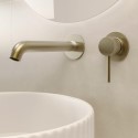 A2/ARBBFWMBM ALMOST PERFECT - Brushed Brass Fluted Wall Mounted Basin Mixer Tap - Arissa
