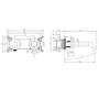 GRADE A1 - Brushed Brass Fluted Wall Mounted Basin Mixer Tap - Arissa