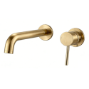 ARBBWMBATH Brushed Brass Wall Mounted Bath Mixer Tap - Arissa