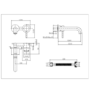 Black Chrome Wall Mounted Bath Mixer Tap - Arissa