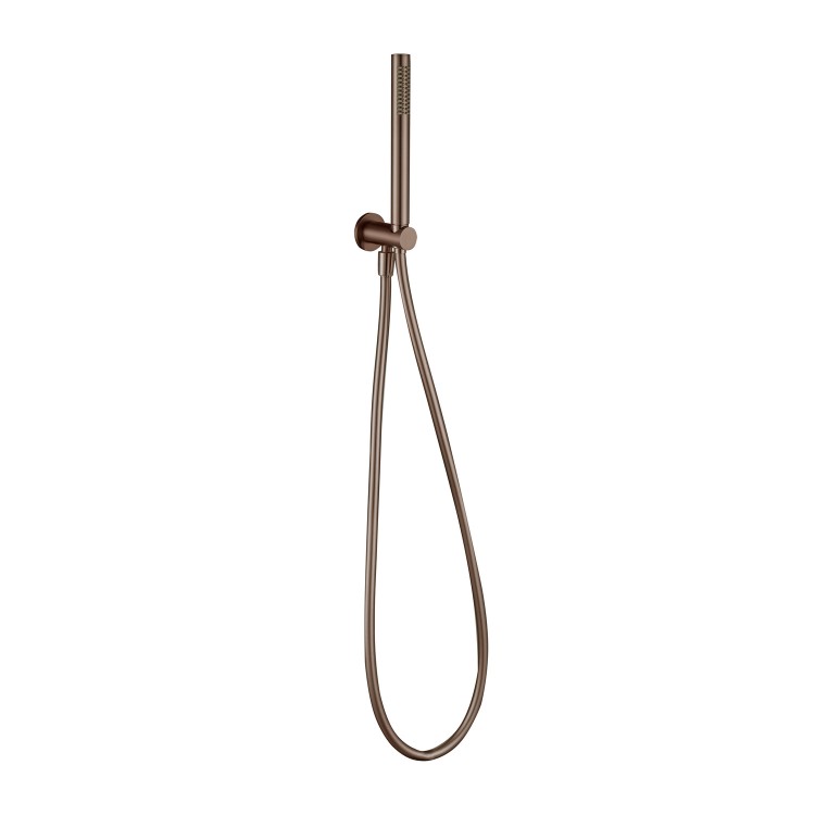 GRADE A1 - Brushed Bronze Shower Hand Shower with Wall Bracket - Arissa