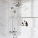 A1/ARCHEXPSWS GRADE A1 - Chrome Round Thermostatic Mixer Shower Set with Bath Filler Spout - Arissa
