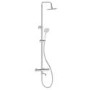 GRADE A1 - Chrome Round Thermostatic Mixer Shower Set with Bath Filler Spout - Arissa