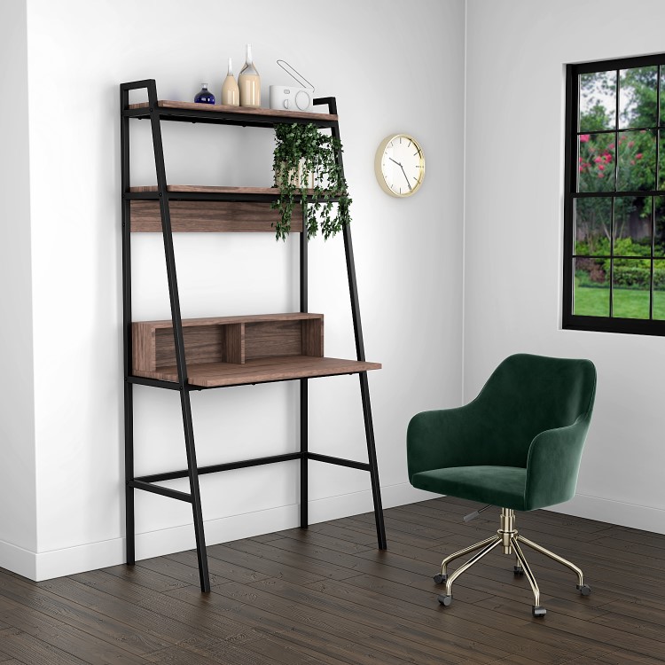 Industrial Walnut Ladder Desk - Arden
