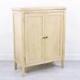 Solid Wood Shoe Cabinet with Lime Wash Finish - 12 Pairs