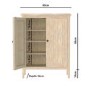 Solid Wood Shoe Cabinet with Lime Wash Finish - 12 Pairs