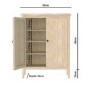 Solid Wood Shoe Cabinet with Lime Wash Finish - 12 Pairs