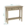 Narrow Light Wood Console Table with Drawers - Arelette