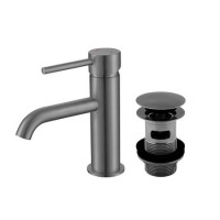 Gunmetal Mono Basin Mixer Tap With Waste - Arissa Gunmetal Mono Basin Mixer Tap With Waste - Arissa