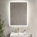 ARIAR800 Rectangular Tiltable Bathroom Mirror with Lights 600 x 800mm - Arissa