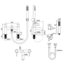 Brushed Brass Bath Shower Mixer Tap - Arissa