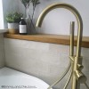 Brushed Brass Freestanding Bath Shower Mixer Tap - Arissa