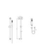 ONLY OPENED - Brushed Brass Shower Slider Riser Rail Kit - Arissa