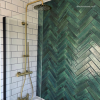 Brushed Brass Thermostatic Mixer Shower with Round Overhead &amp; Pencil Hand Shower - Arissa