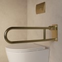 ARIBB600FGR Brass Folding Bathroom Grab Rail 600 x 160mm - Arissa