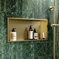 GRADE A1 - Brass Shower Niche 610 x 305mm - Arissa